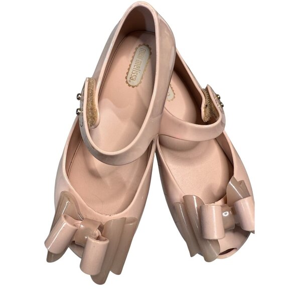 Mini Melissa Ultragirl Sweet Pink Bow Toddler Shoes Size 5 - Picture 6 of 16